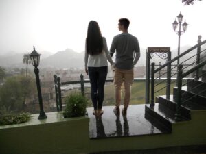 couple on honeymoon in manek manor hotel